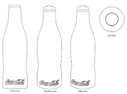 (Coca-Cola contour bottle, 3-dimensional shape)